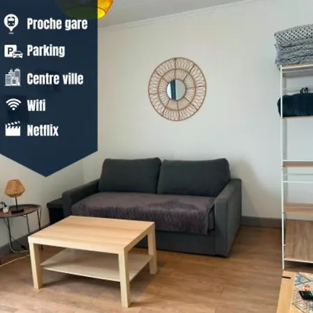 Apartment Meuble A Proximite Gare-wifi